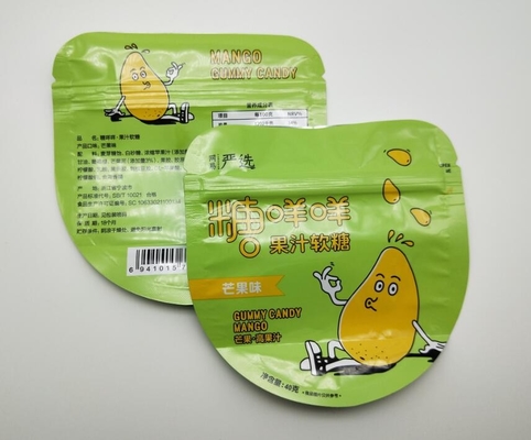 Túi hình dạng tùy chỉnh 40g cho kẹo PE80 Túi nhựa nhỏ có dây kéo