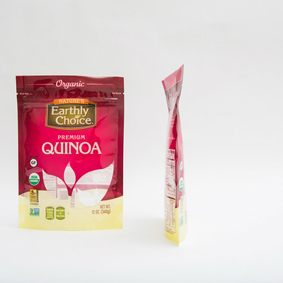 12OZ Quinoa đứng lên Túi ống đồng In Bao bì Túi nhựa Nhỏ
