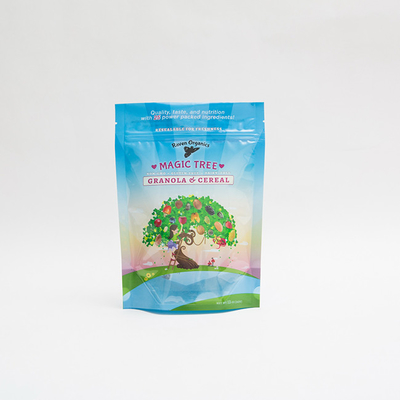 12OZ 100mm Túi đựng Ziplock bằng nhựa có dây kéo được in tùy chỉnh cho ngũ cốc Granola