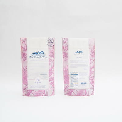 24oz Túi đựng thực phẩm Granola Bao bì bằng nhựa 6 màu Túi có khóa Zip
