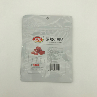180g AL7 Túi nhựa cho túi đóng gói thực phẩm Char Xúc xích nướng có dây kéo