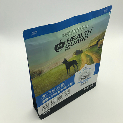 1.5kg AL7 Túi đóng gói thức ăn cho vật nuôi Đáy phẳng Túi đựng thức ăn in tùy chỉnh bằng nhựa