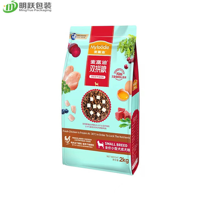 2kg PA15 Túi đựng thức ăn cho vật nuôi bên hông Gusset đứng lên Túi bao bì nhựa in tùy chỉnh