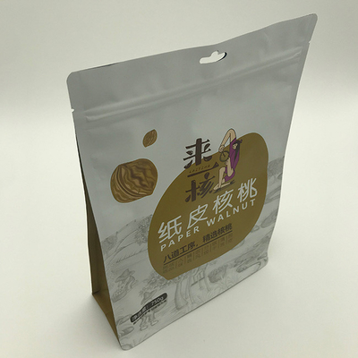 Gravnre in Túi đáy phẳng 500g 1000g Túi bên hông có dây kéo