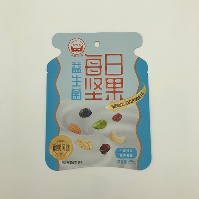 VMPET Nuts Túi có hình dạng tùy chỉnh Túi khóa zip bằng nhựa có logo OEM