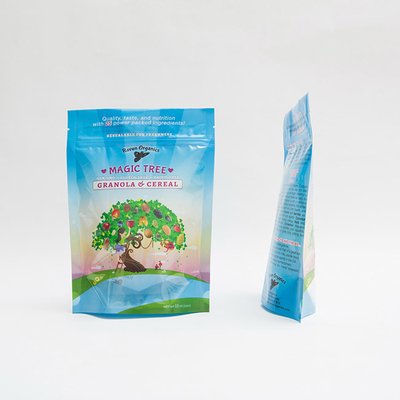 12OZ 100mm Túi đựng Ziplock bằng nhựa có dây kéo được in tùy chỉnh cho ngũ cốc Granola