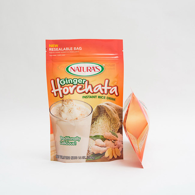 14OZ In nhựa đứng lên Túi đựng gạo ăn liền Túi bao bì Ziplock tùy chỉnh