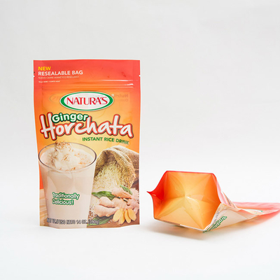 14OZ In nhựa đứng lên Túi đựng gạo ăn liền Túi bao bì Ziplock tùy chỉnh