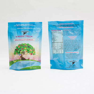 12OZ 100mm Túi đựng Ziplock bằng nhựa có dây kéo được in tùy chỉnh cho ngũ cốc Granola