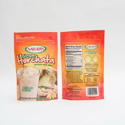 14OZ In nhựa đứng lên Túi đựng gạo ăn liền Túi bao bì Ziplock tùy chỉnh