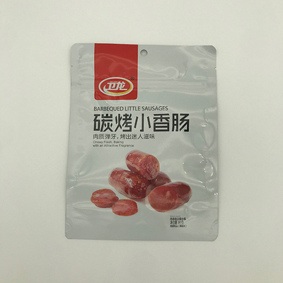 180g AL7 Túi nhựa cho túi đóng gói thực phẩm Char Xúc xích nướng có dây kéo