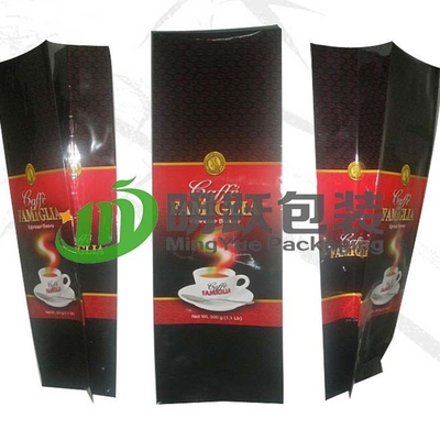 Quad Seal 500g cà phê PET12 Túi giấy in tùy chỉnh có van khí và dây buộc thiếc