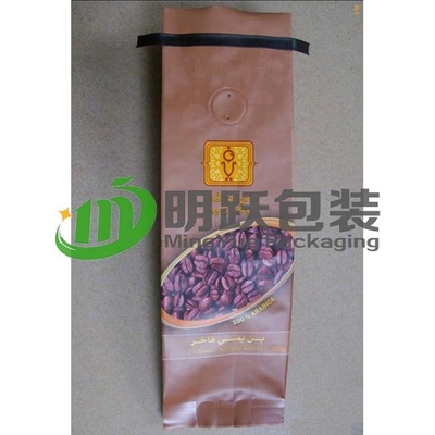 Quad Seal 500g cà phê PET12 Túi giấy in tùy chỉnh có van khí và dây buộc thiếc