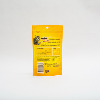 92 Microns PE80 Đứng lên Túi đóng gói thức ăn cho vật nuôi Gói nhựa đa sinh tố cho mèo
