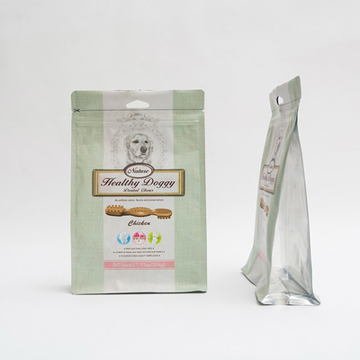 17.77OZ 75mm Túi đóng gói thức ăn cho thú cưng Doggy Dental nhai Túi đáy phẳng có dây kéo