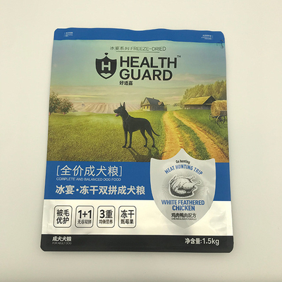 1.5kg AL7 Túi đóng gói thức ăn cho vật nuôi Đáy phẳng Túi đựng thức ăn in tùy chỉnh bằng nhựa